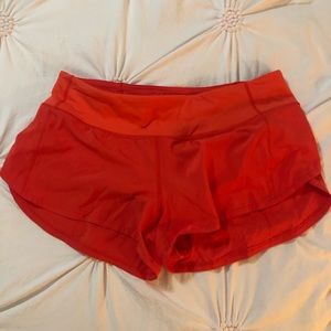 Lululemon speed up shorts. Length is 2.5 inches